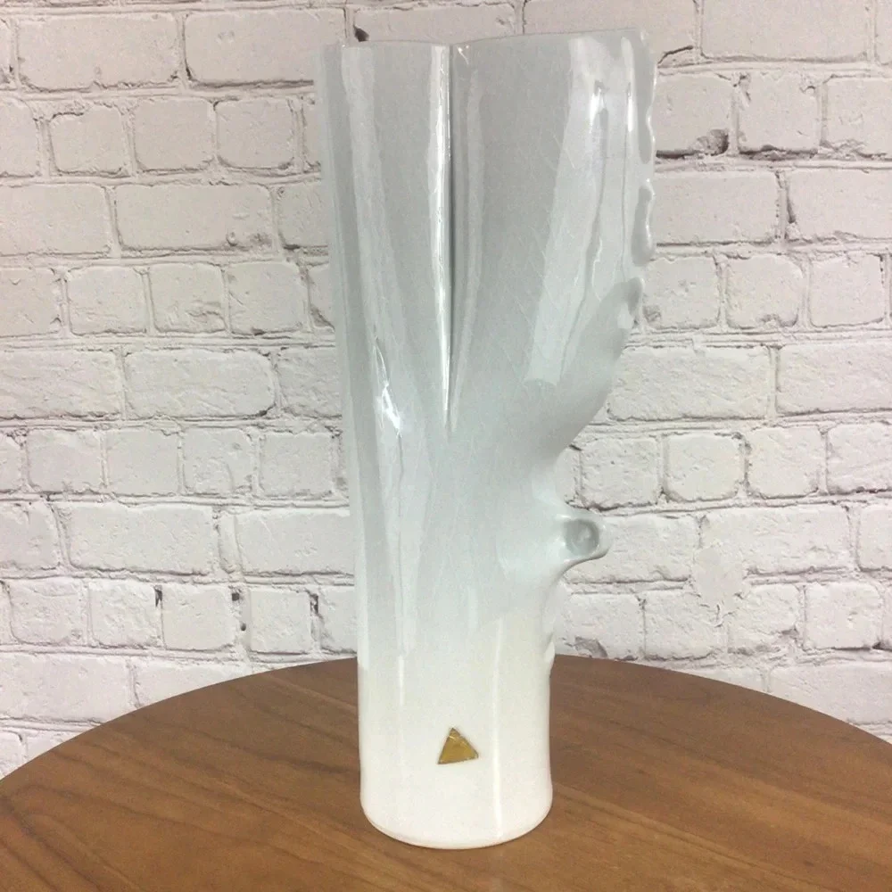Vintage Royal Dux Bohemia Hand Painted Ceramic Vase - RARE